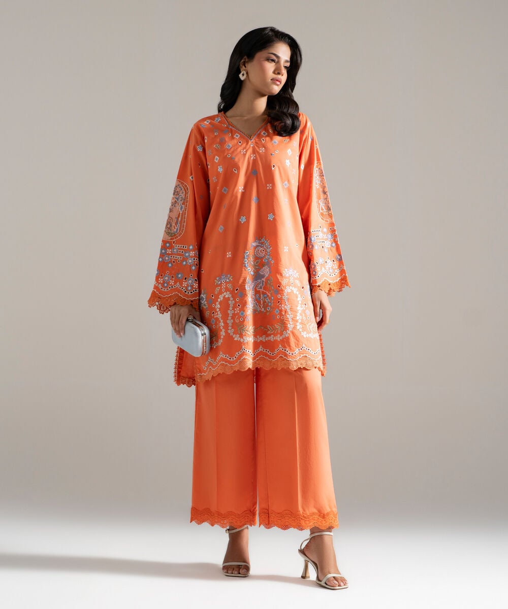 2 Piece - Embroidered Lawn Suit โ Sapphire view 3
