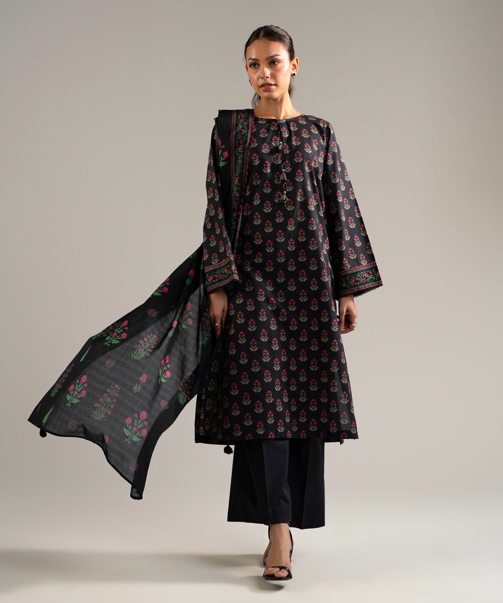 3 Piece - Printed Lawn Suit โ Sapphire view 3