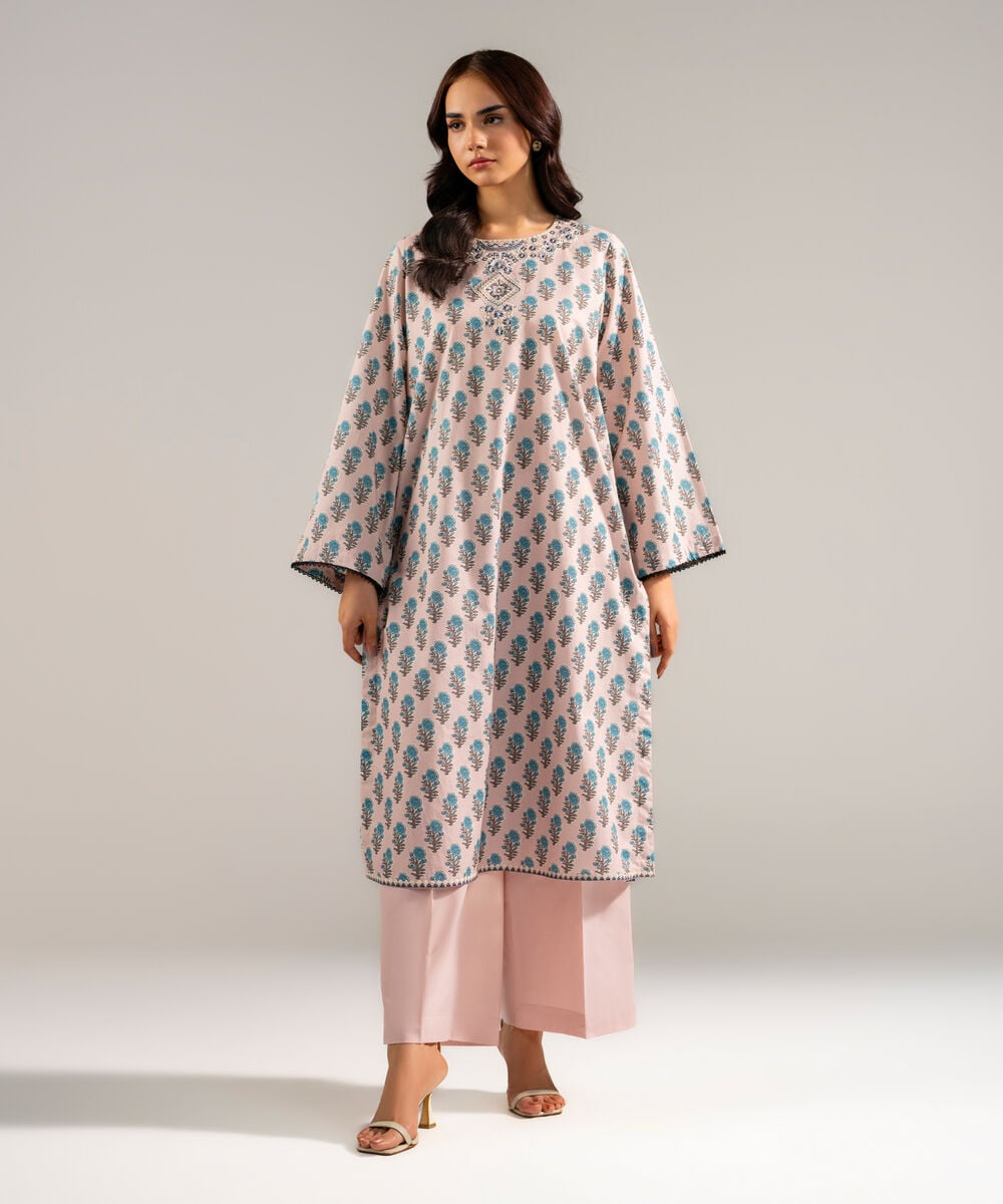 2 Piece - Embroidered Cambric Suit โ Sapphire view 3