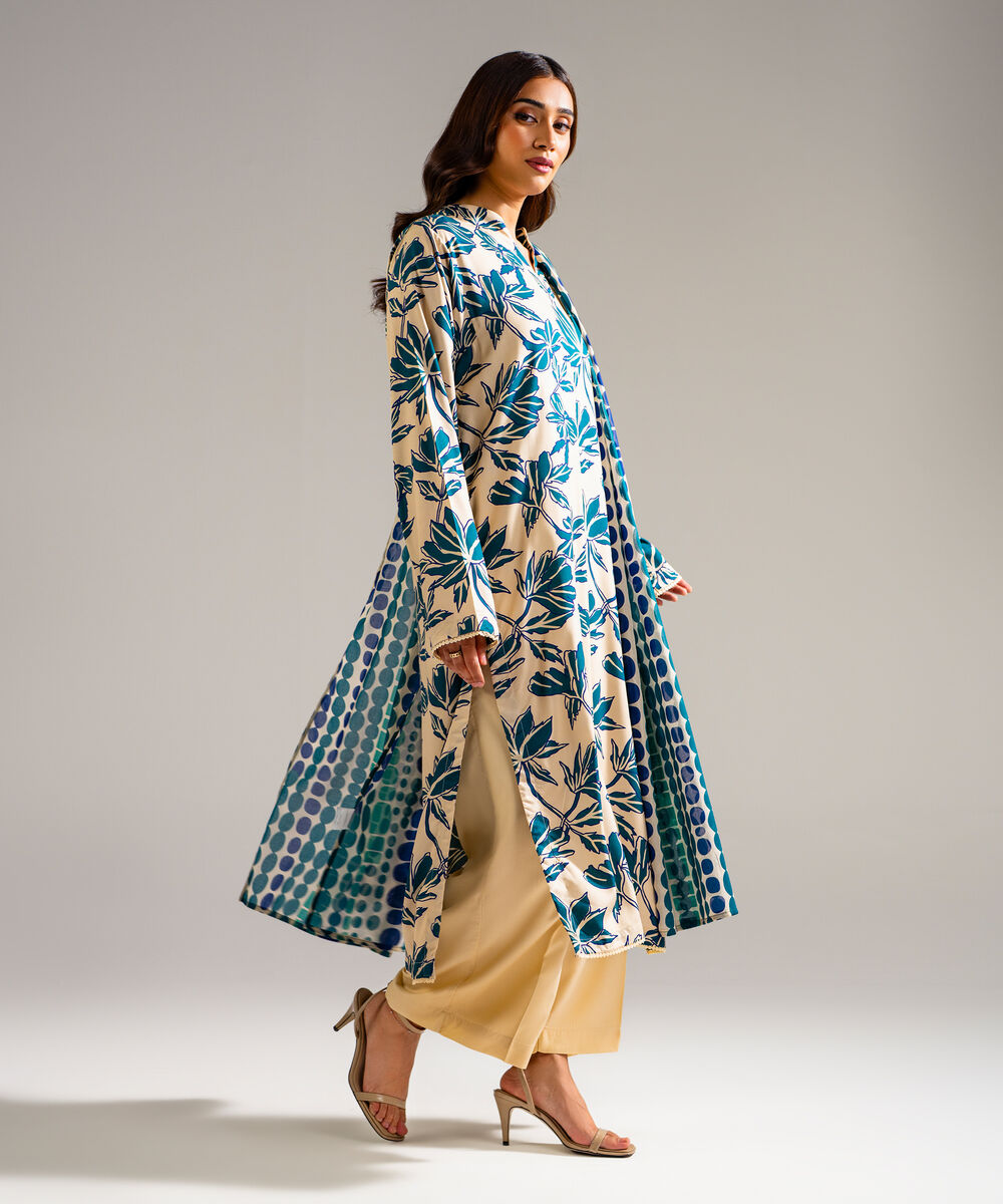 3 Piece - Printed Arabic Lawn Suit โ Sapphire view 3