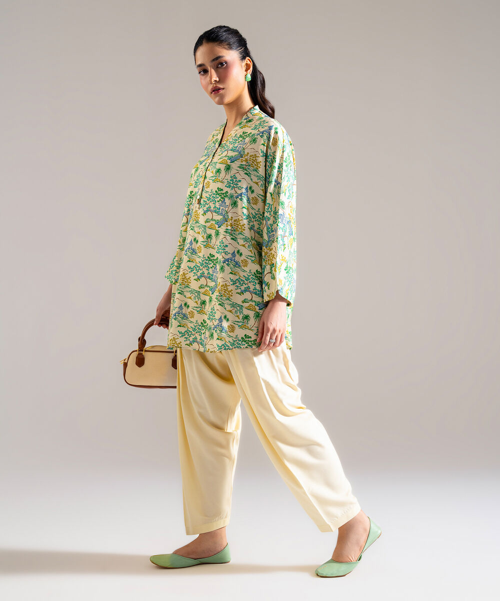 2 Piece - Printed Arabic Lawn Suit โ Sapphire view 3