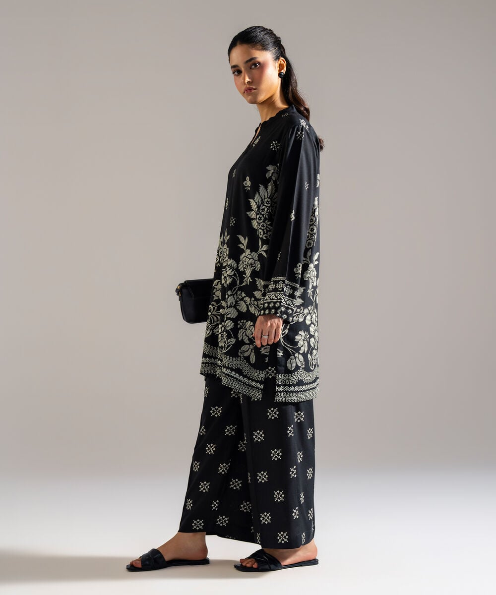 2 Piece - Printed Arabic Lawn Suit — Sapphire view 3