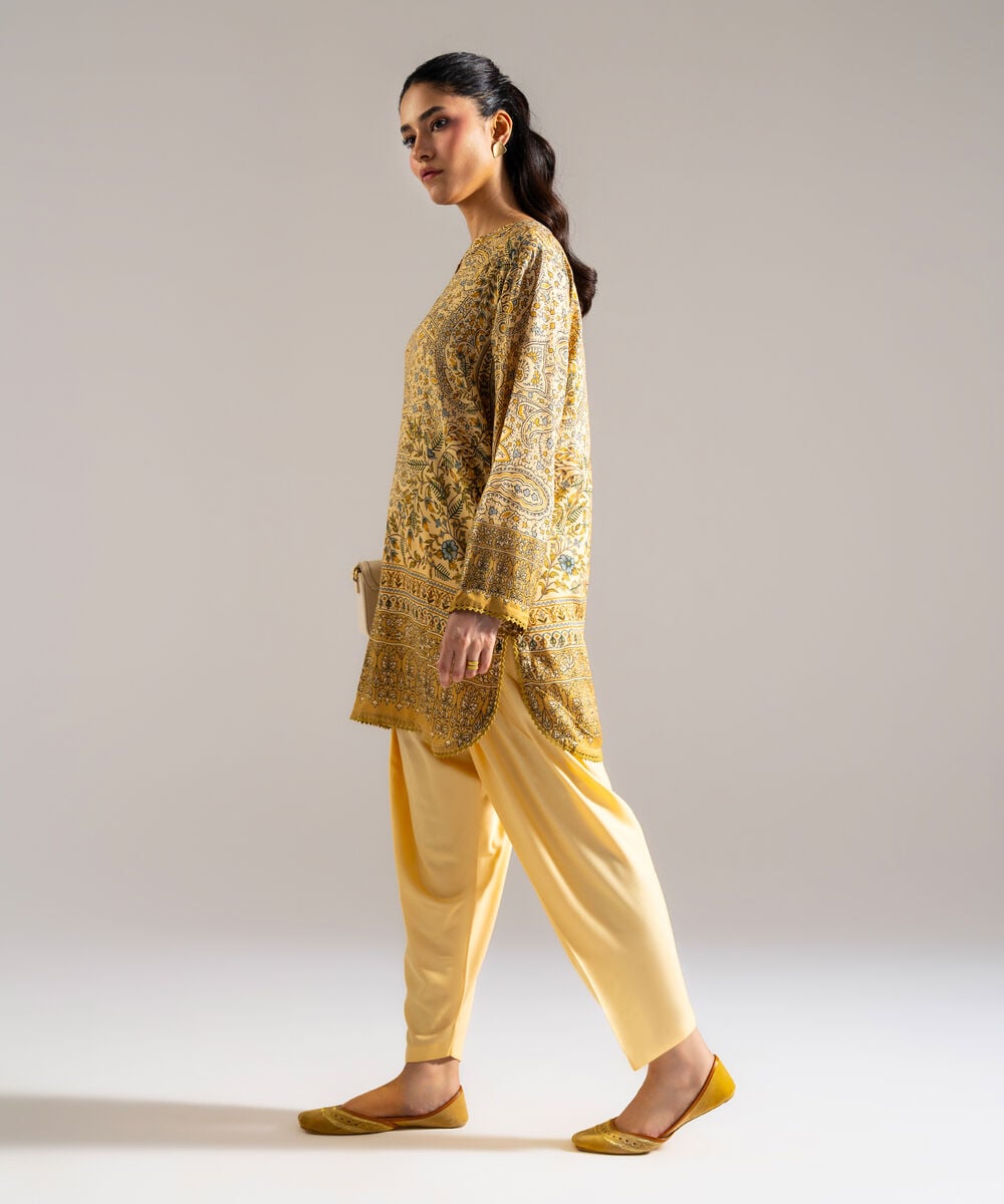 2 Piece - Printed Arabic Lawn Suit — Sapphire view 3