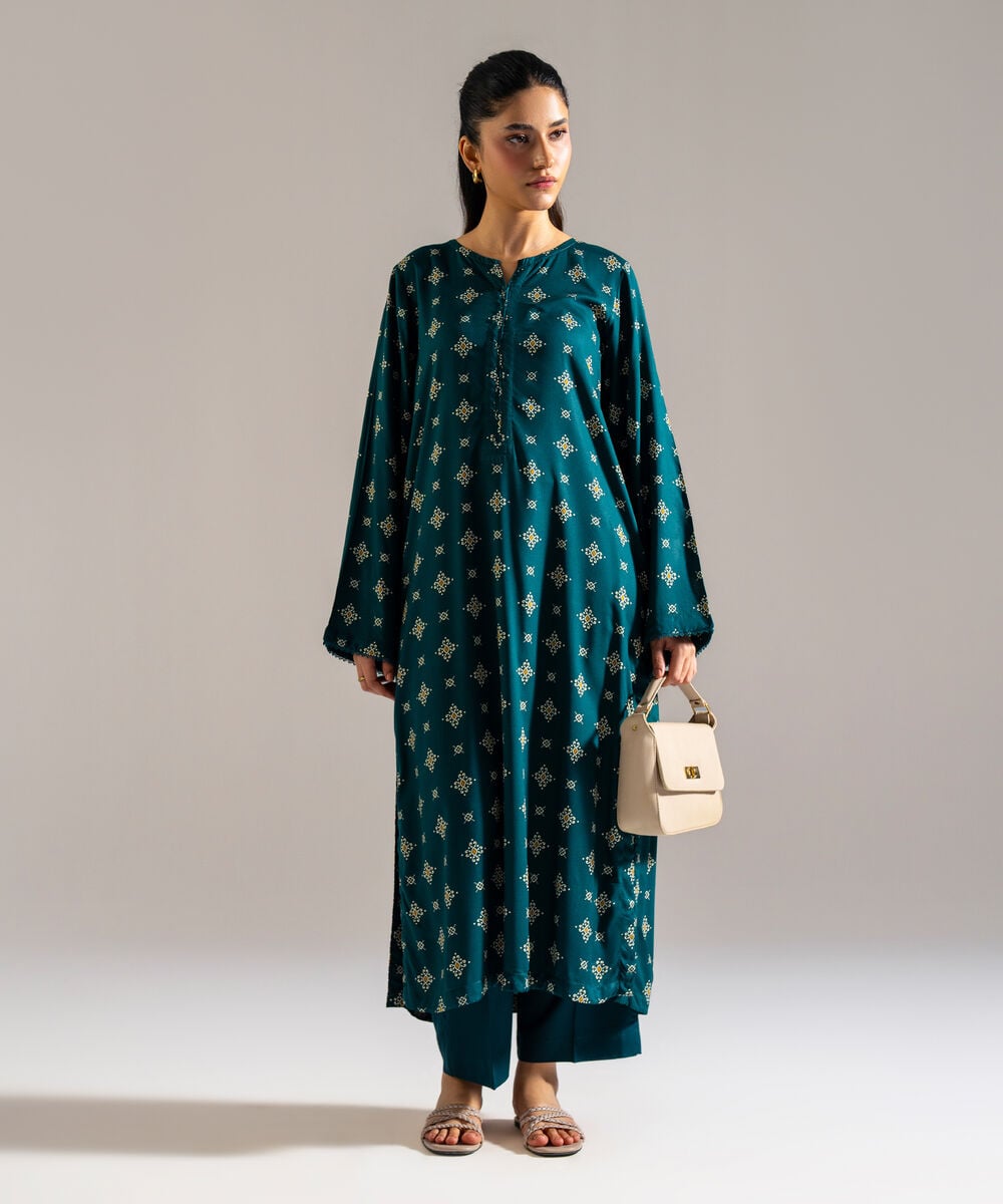 2 Piece - Printed Arabic Lawn Suit — Sapphire
