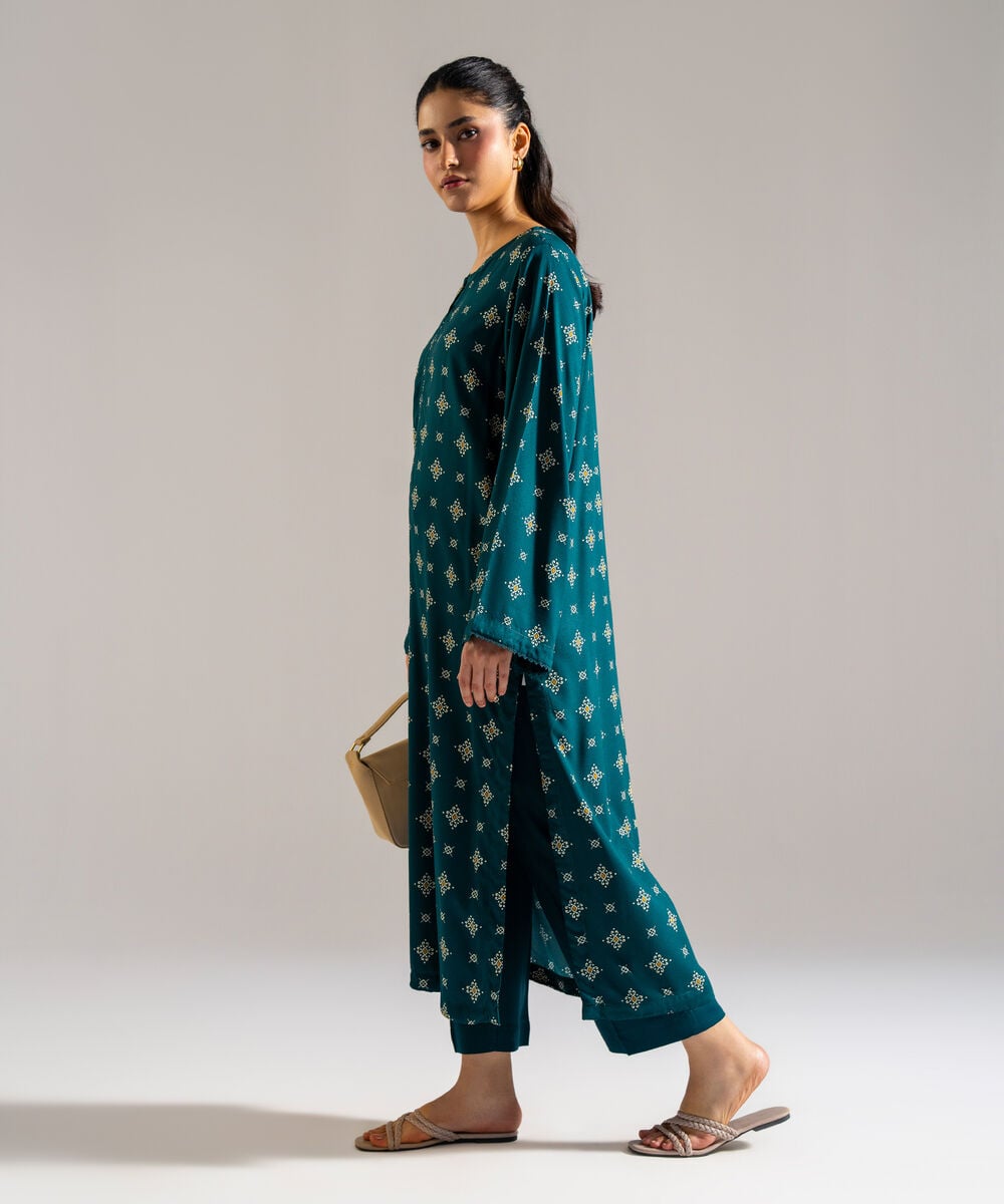 2 Piece - Printed Arabic Lawn Suit — Sapphire view 3
