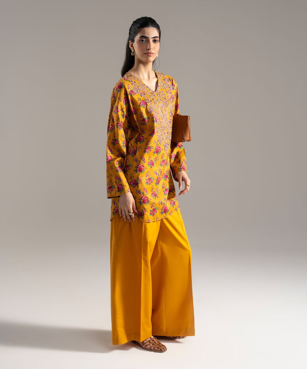 2 Piece - Embroidered Cotton Viscose Suit — Sapphire