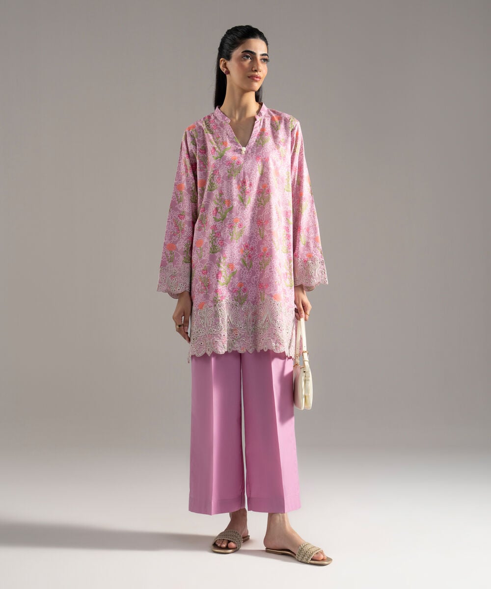 2 Piece - Embroidered Cotton Viscose Suit — Sapphire view 3