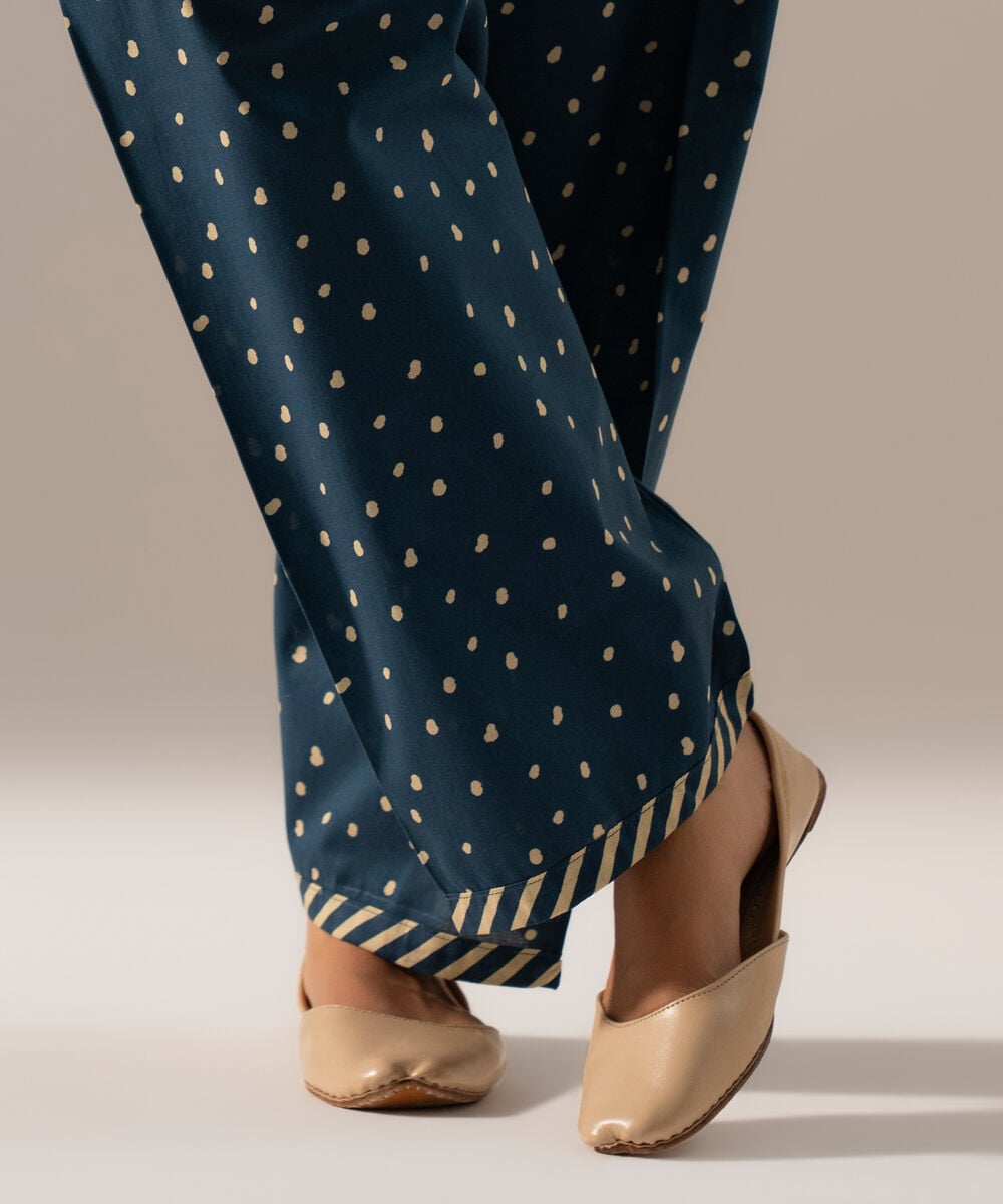 Printed Arabic Lawn Shirt โ Sapphire view 3