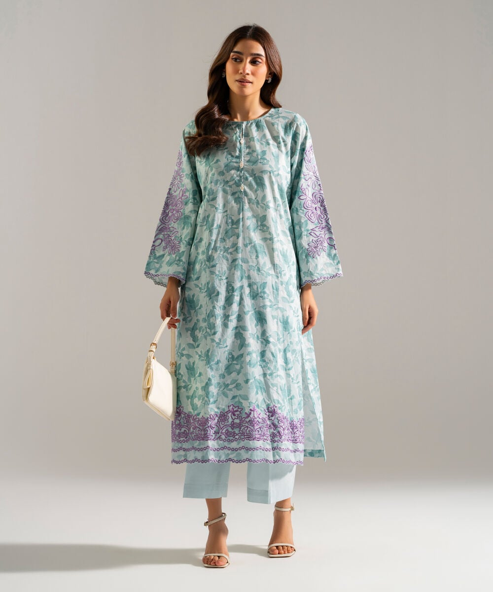 2 Piece - Embroidered Lawn Suit โ Sapphire view 3