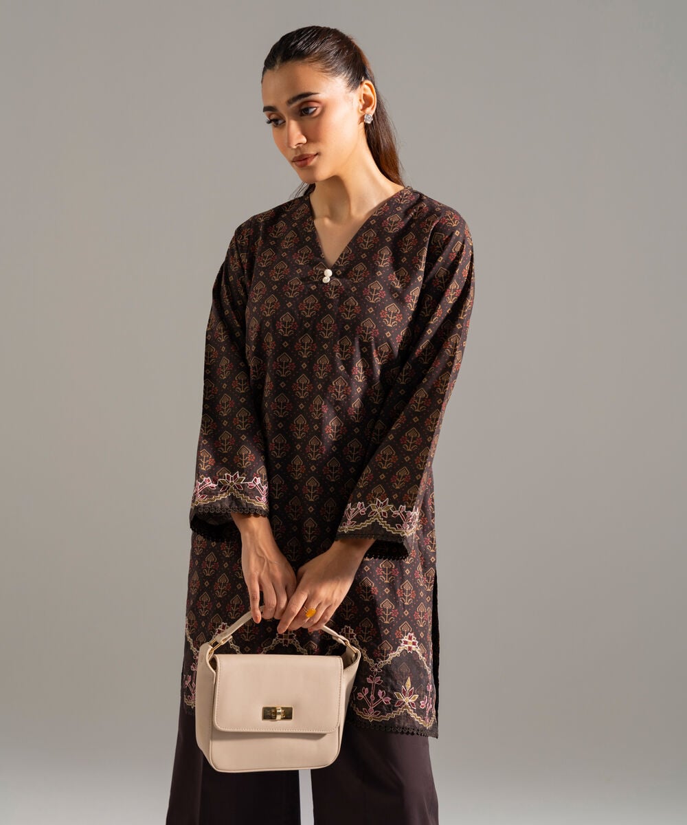 2 Piece - Embroidered Lawn Suit — Sapphire