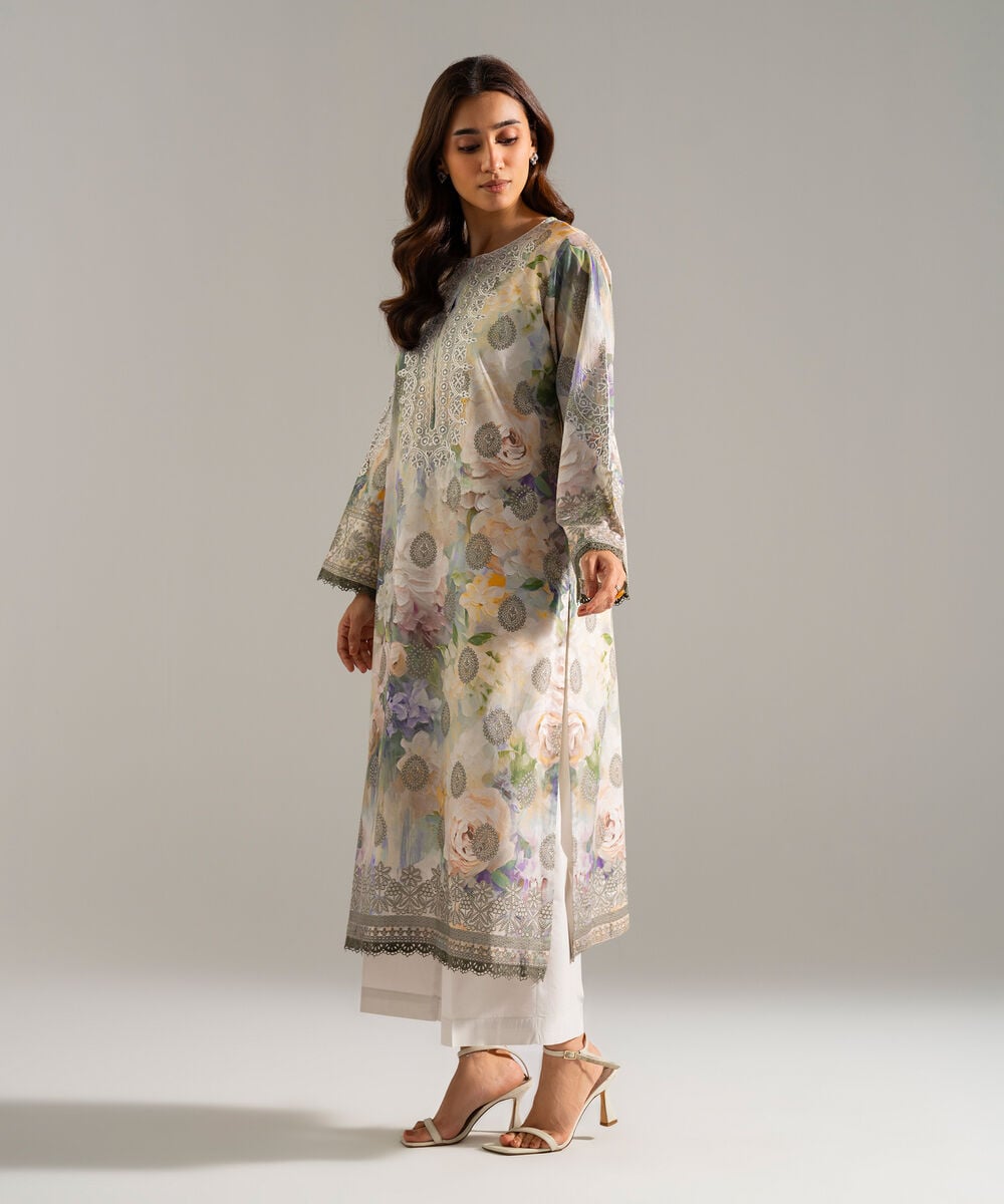 2 Piece - Embroidered Lawn Suit โ Sapphire view 3