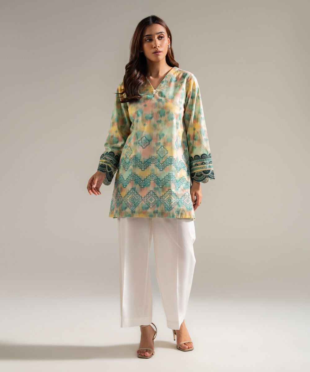 2 Piece - Embroidered Cambric Suit โ Sapphire view 3