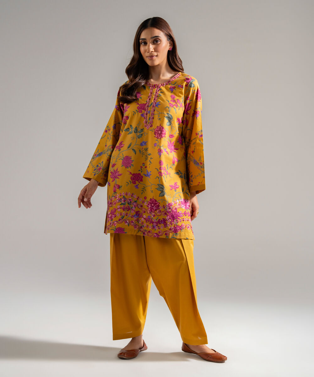 2 Piece - Embroidered Cambric Suit โ Sapphire view 3