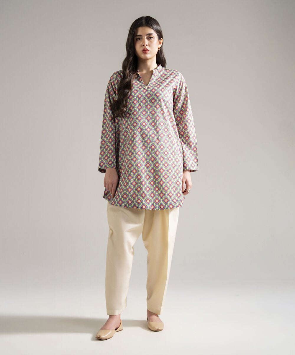 2 Piece - Printed Cambric Suit — Sapphire