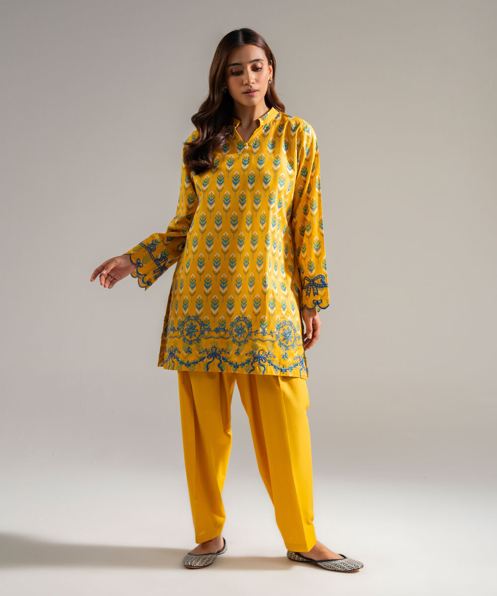 2 Piece - Embroidered Cambric Suit โ Sapphire view 3