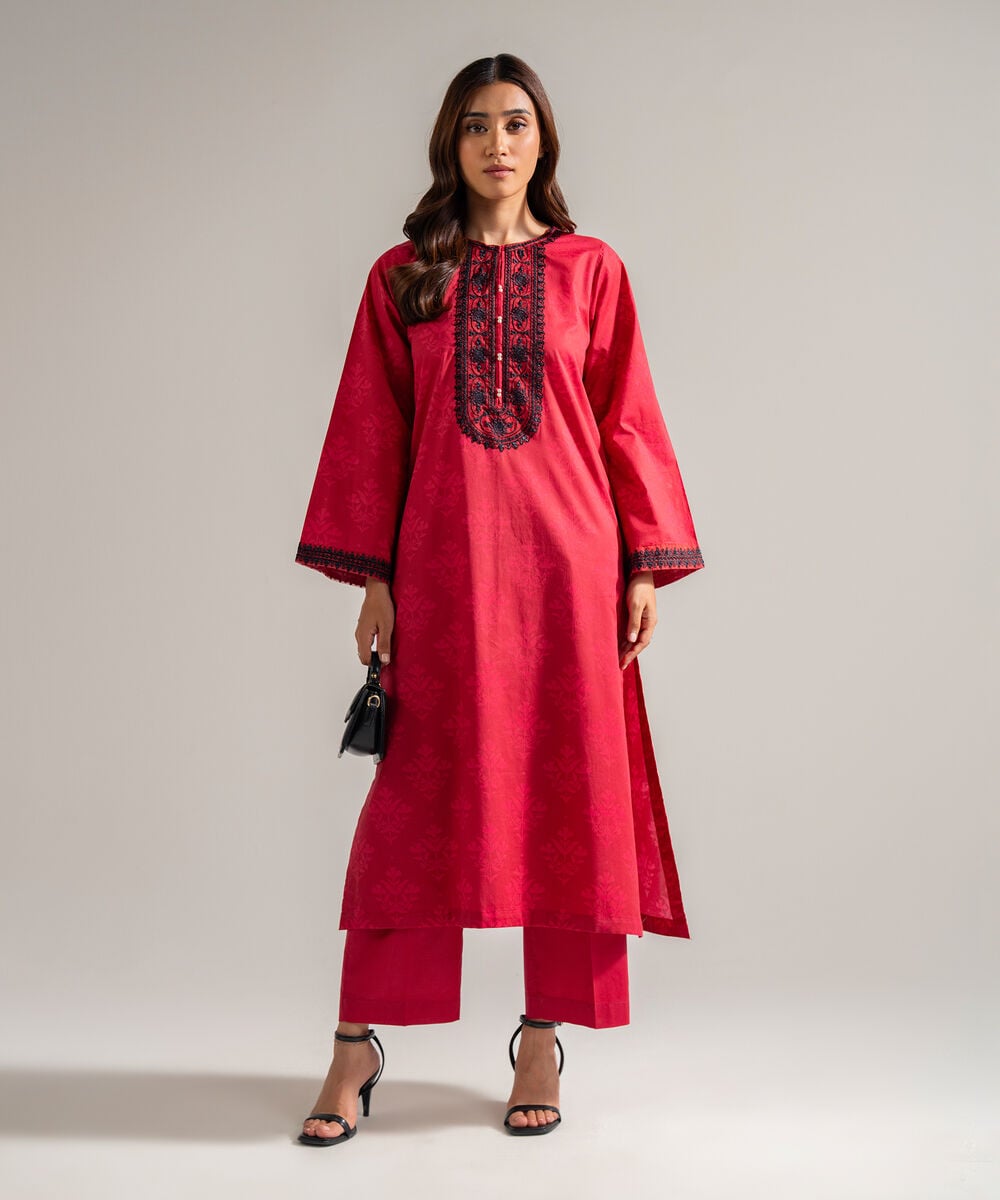 2 Piece - Embroidered Cambric Suit โ Sapphire view 3