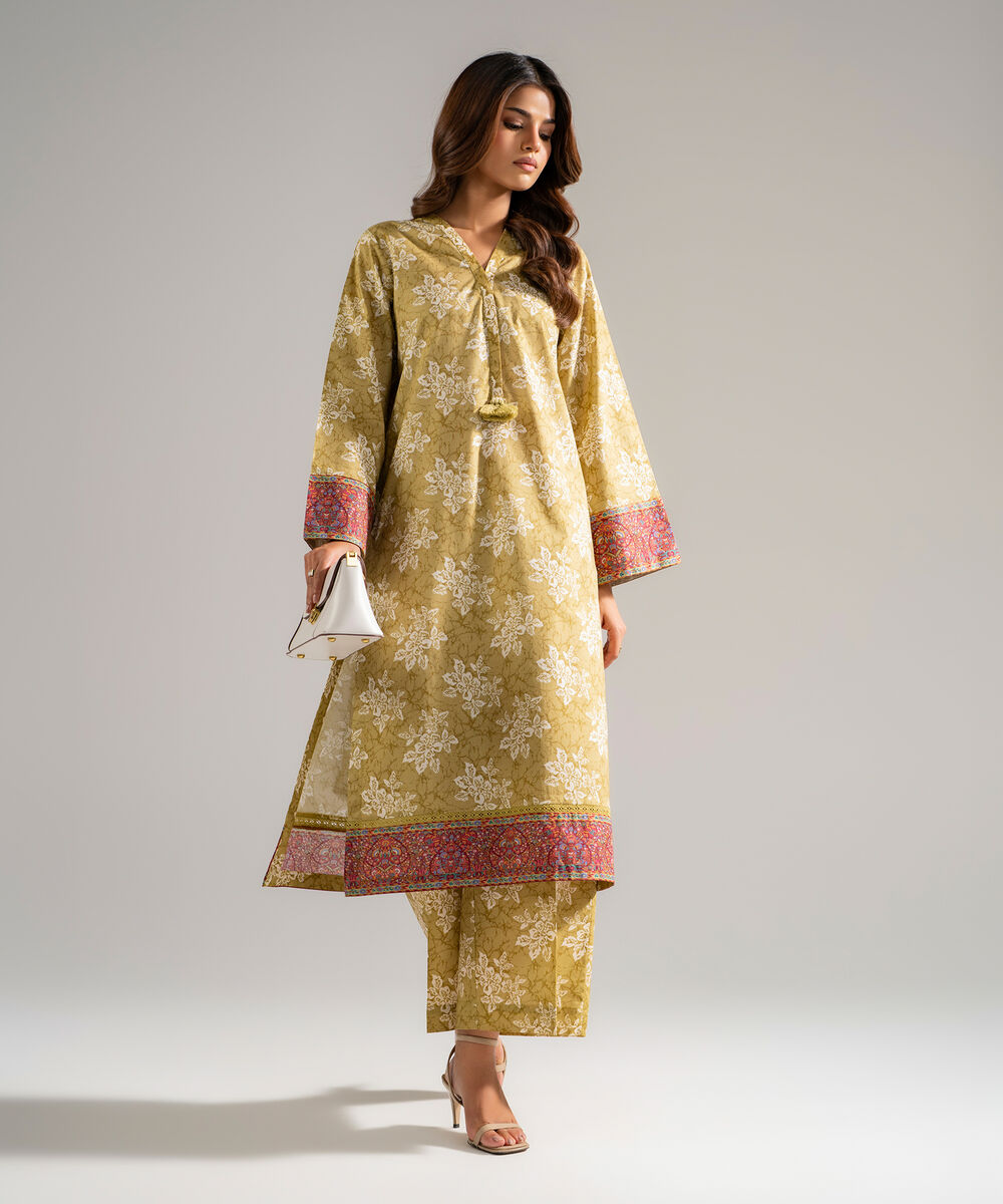2 Piece - Printed Lawn Suit — Sapphire