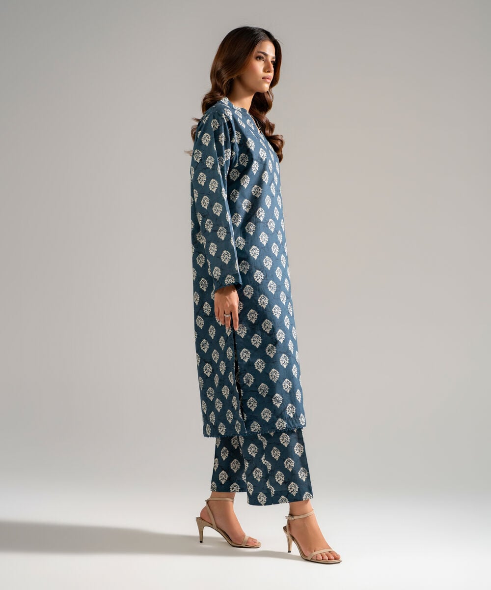 2 Piece - Printed Lawn Suit โ Sapphire view 3