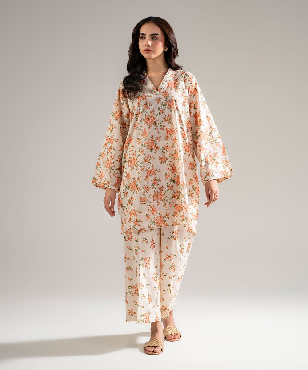 Printed Lawn Shirt — Sapphire