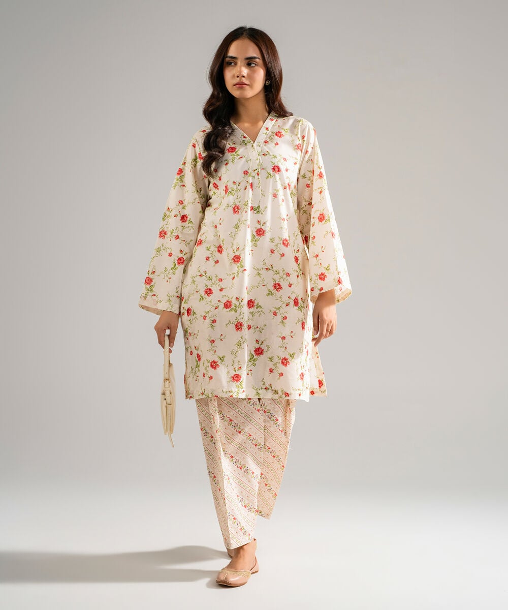 Printed Lawn Shirt โ Sapphire view 3