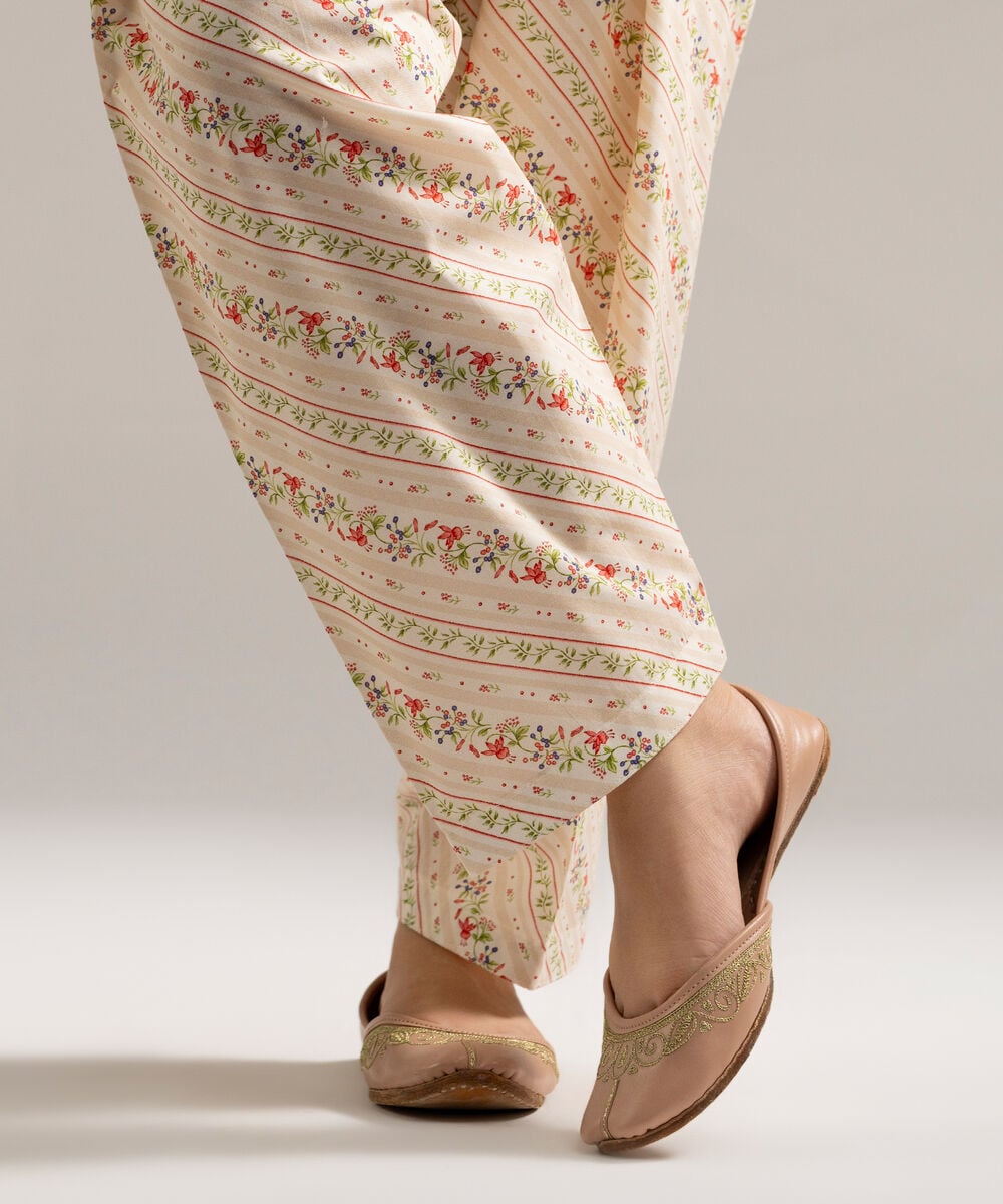Printed Cambric Shalwar — Sapphire