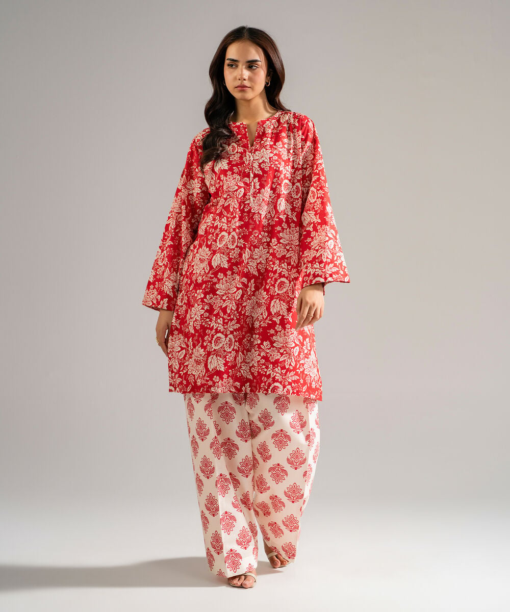 Printed Lawn Shirt — Sapphire