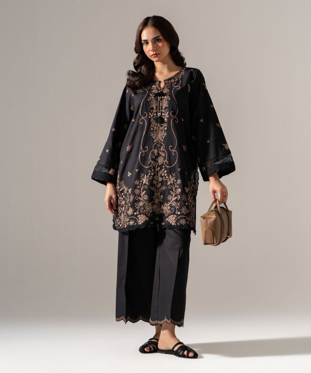 2 Piece - Embroidered Jacquard Suit — Sapphire