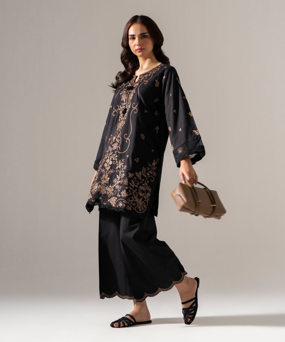 2 Piece - Embroidered Jacquard Suit — Sapphire view 3
