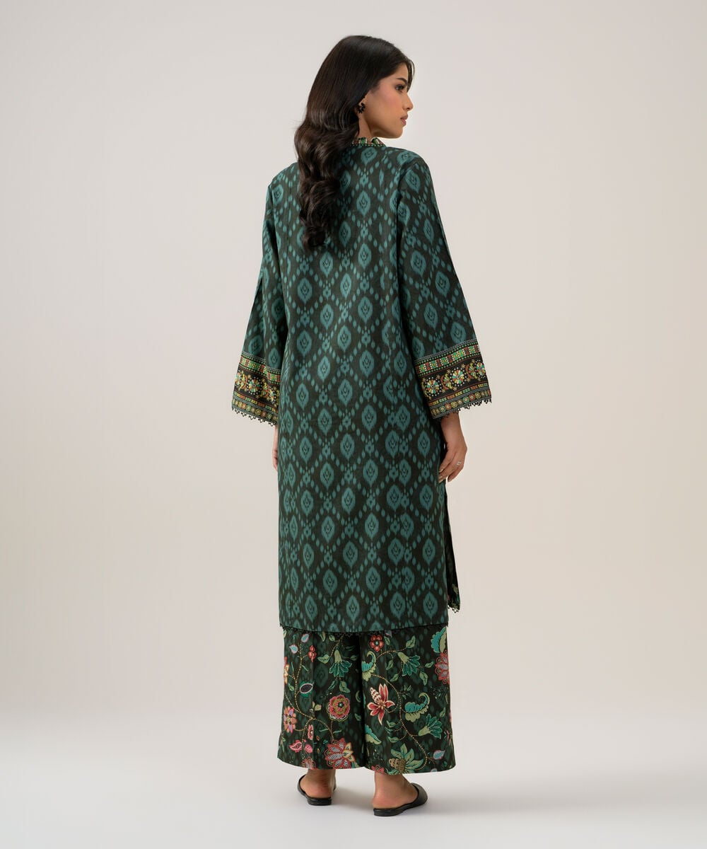 2 Piece - Printed Linen Suit โ Sapphire view 3
