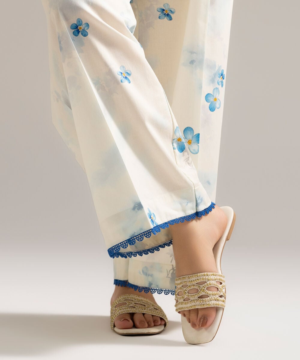 Embroidered Lawn Shirt — Sapphire view 3