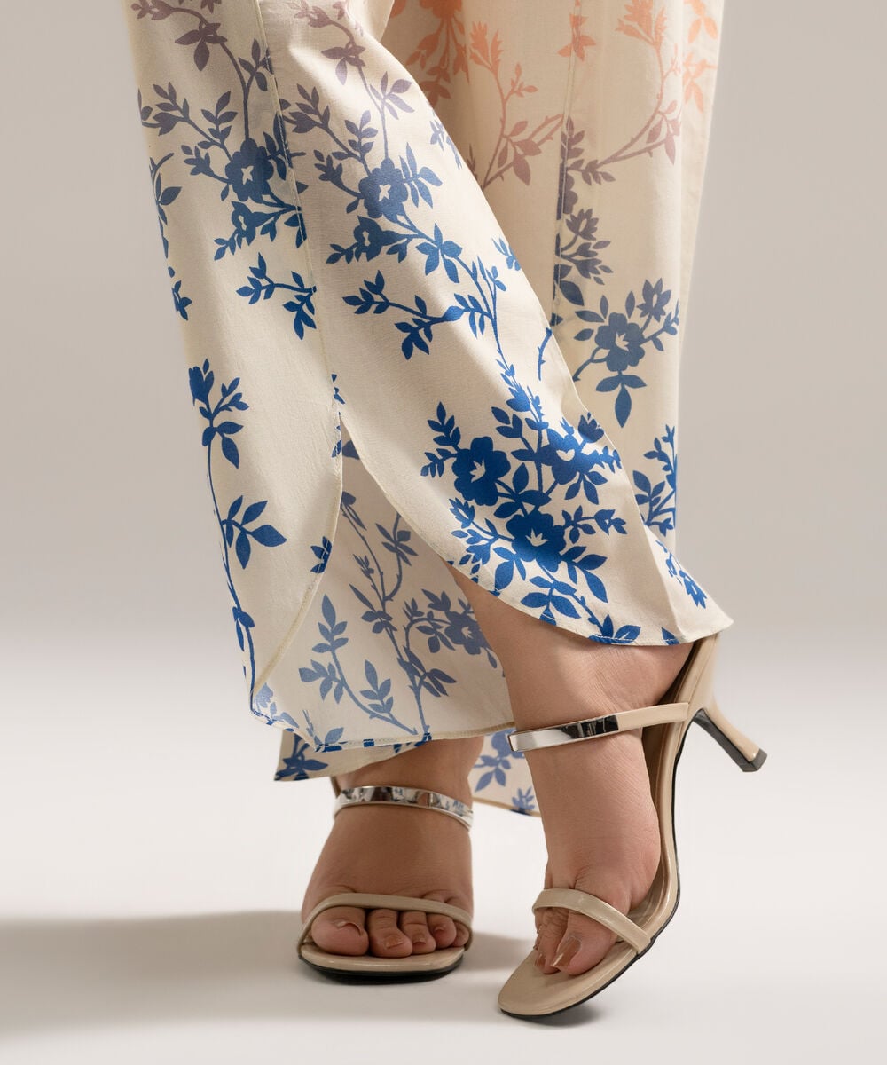 Printed Cambric Culottes โ Sapphire view 3