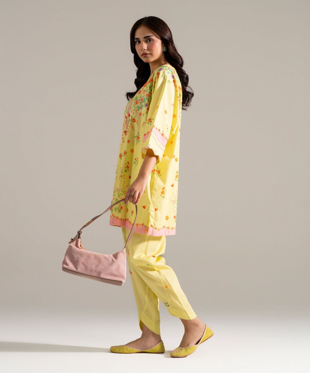 2 Piece - Printed Cotton Viscose Suit — Sapphire view 3