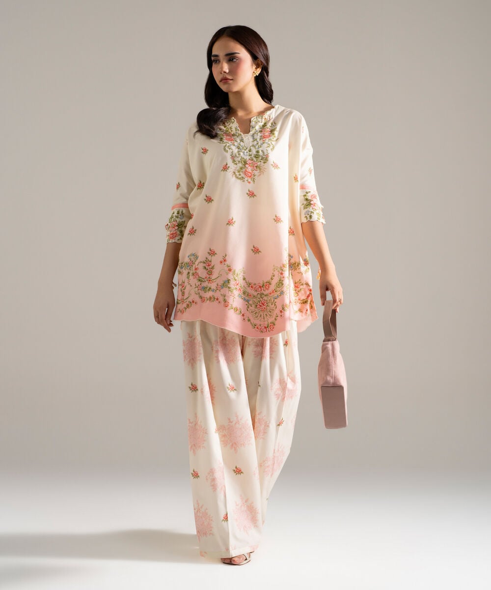 2 Piece - Printed Cotton Viscose Suit — Sapphire