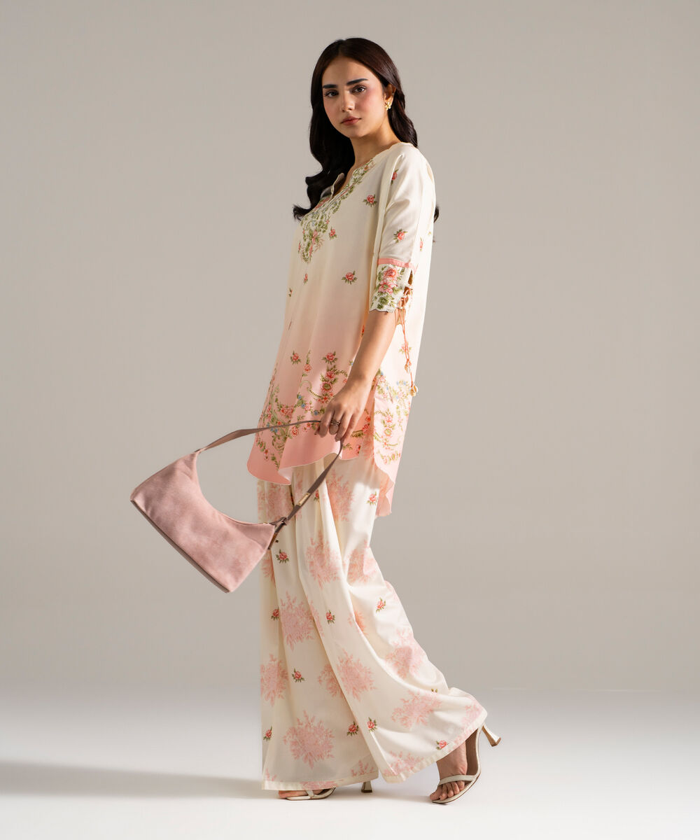2 Piece - Printed Cotton Viscose Suit — Sapphire view 3