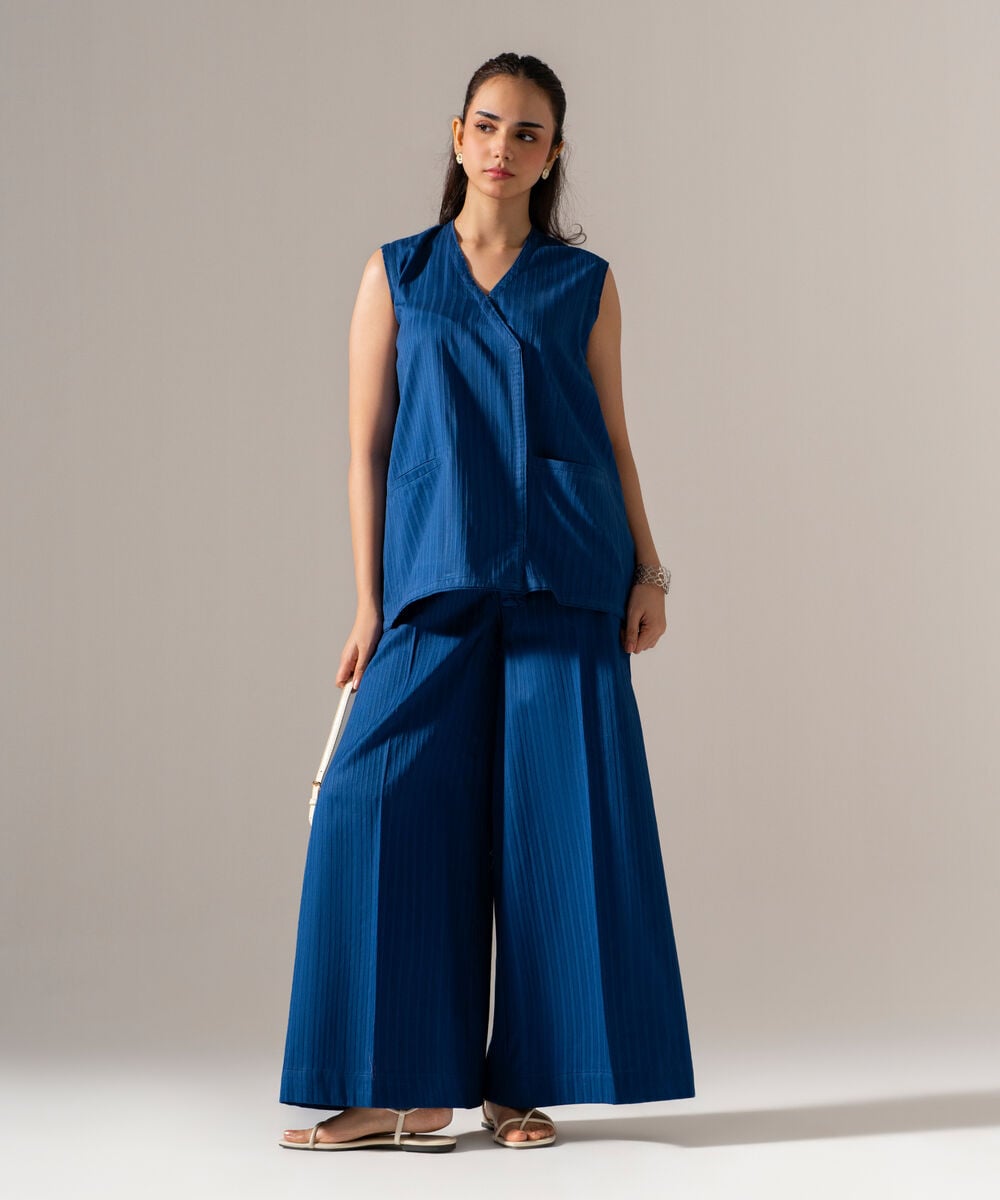 2 Piece - Solid Dobby Suit — Sapphire