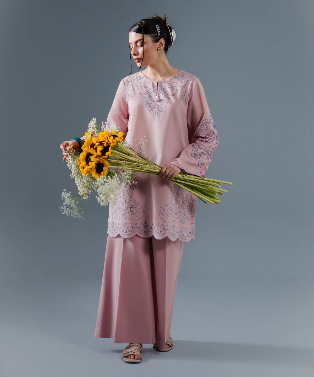 2 Piece - Printed Lawn Suit — Sapphire
