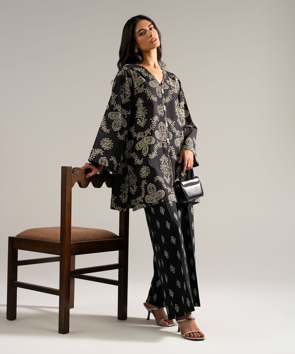 2 Piece - Printed Lawn Suit — Sapphire