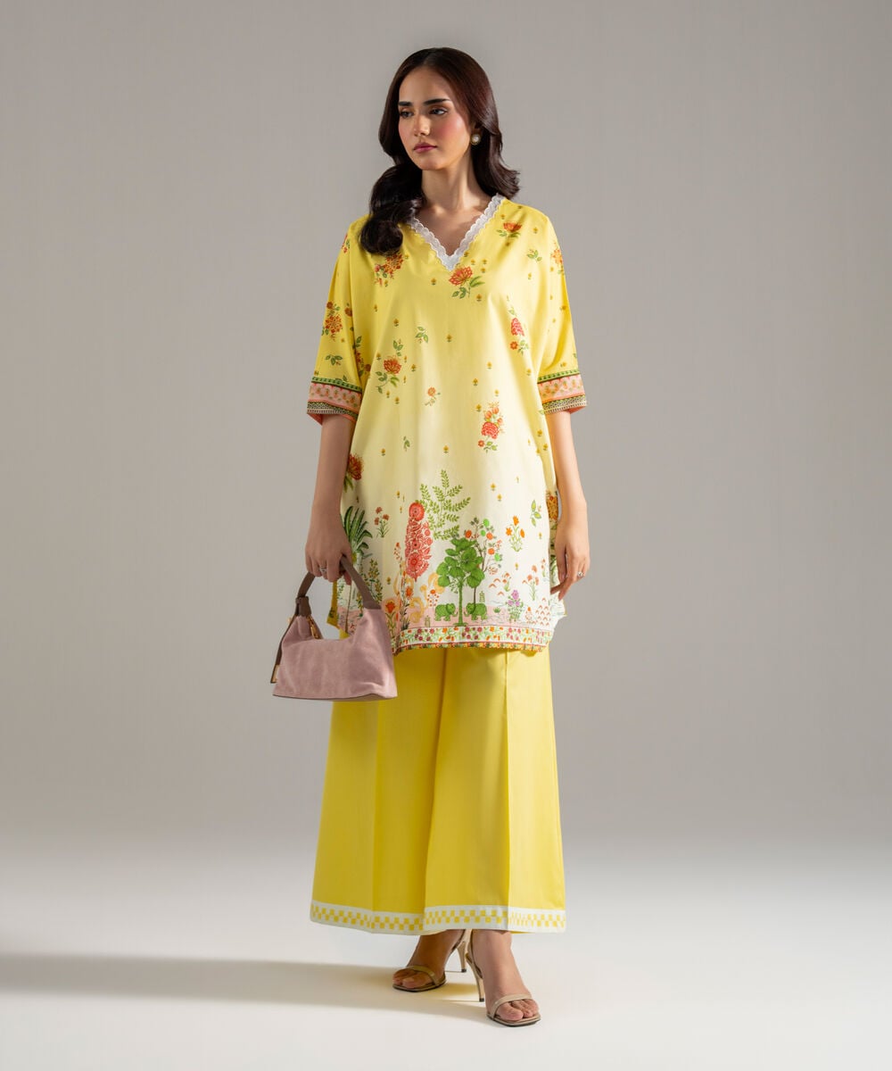 2 Piece - Printed Lawn Suit — Sapphire