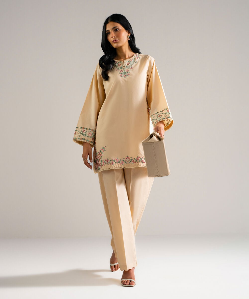 2 Piece - Embroidered Cambric Suit — Sapphire view 3