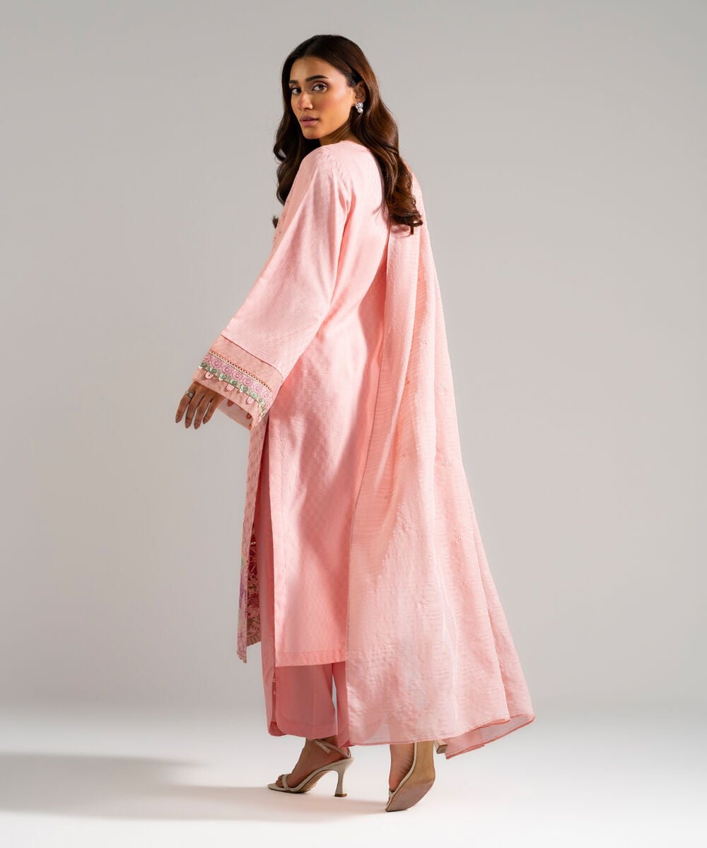 3 Piece - Embroidered Viscose Suit — Sapphire view 3