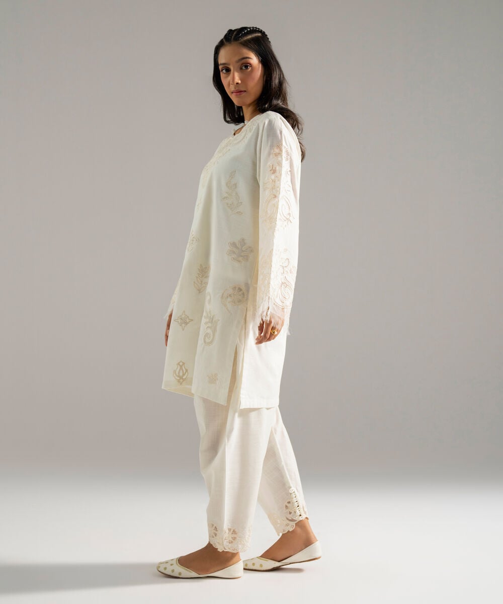 2 Piece - Embroidered Crosshatch Suit — Sapphire view 3