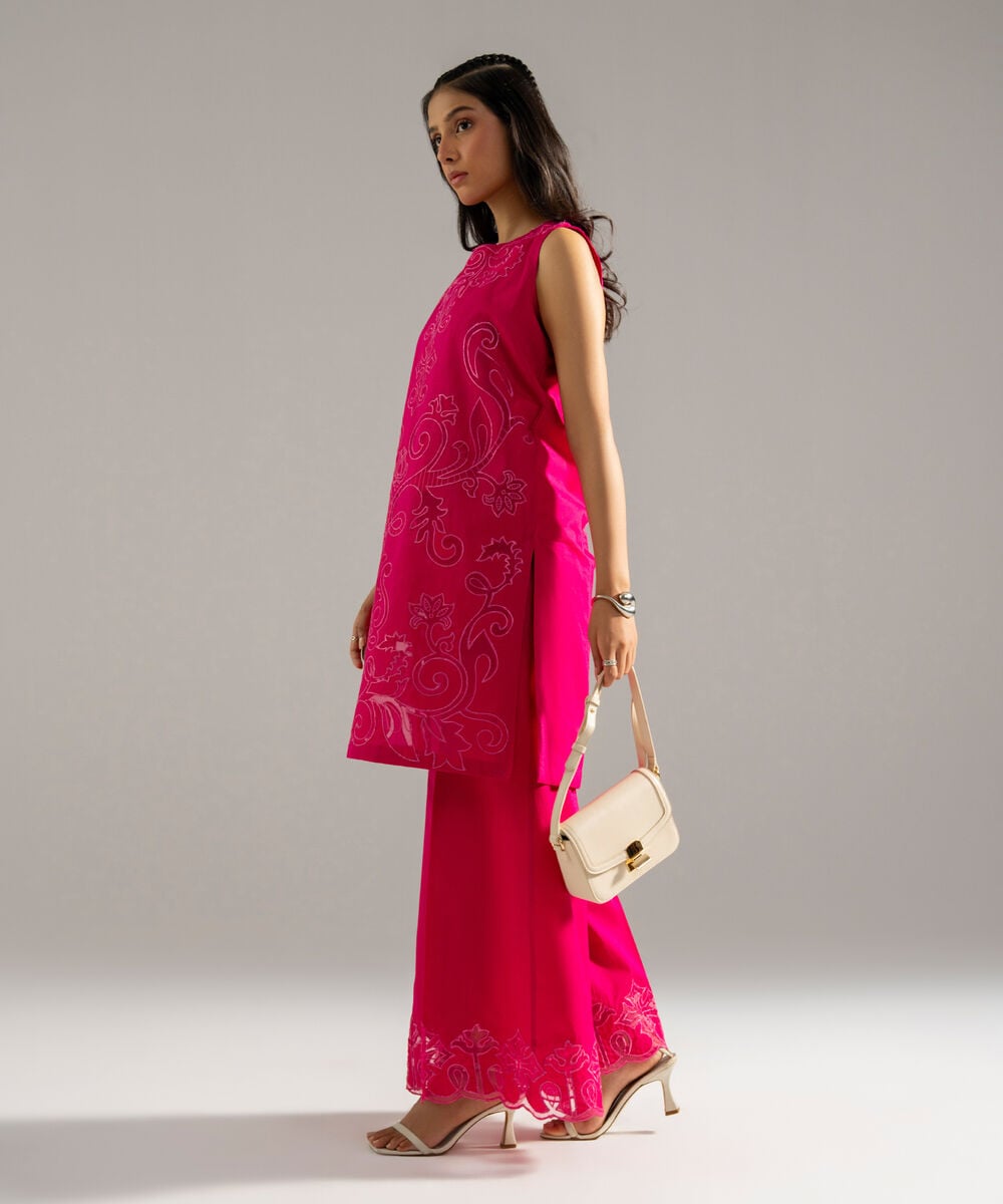 2 Piece - Embroidered Crosshatch Suit — Sapphire view 3
