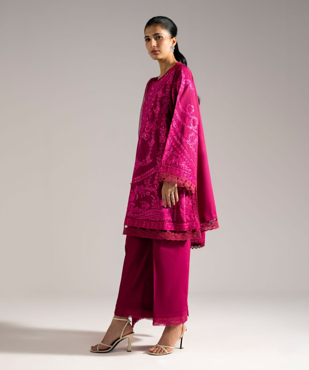 3 Piece - Embroidered Crosshatch Suit — Sapphire view 3