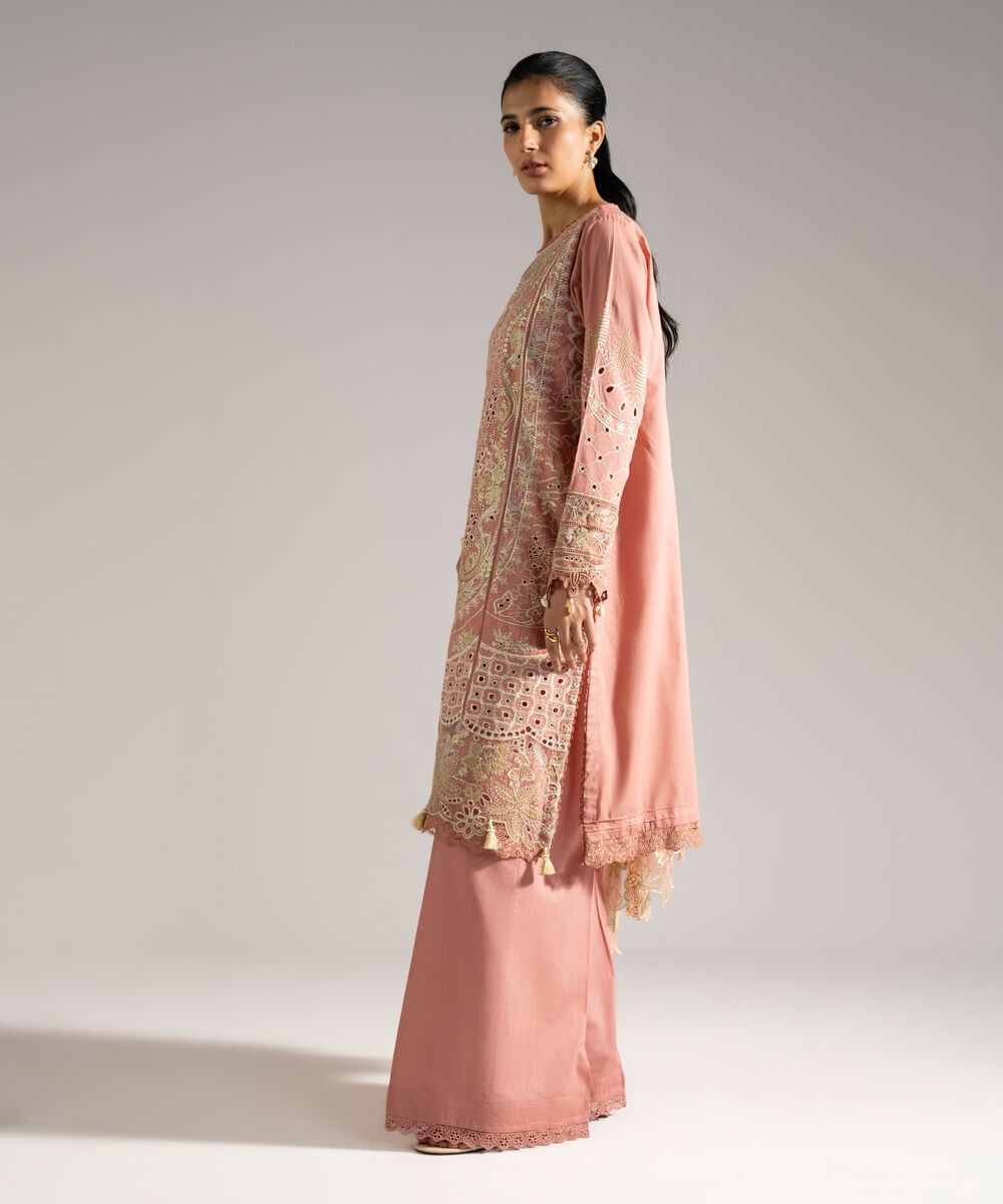 3 Piece - Embroidered Crosshatch Suit — Sapphire view 3