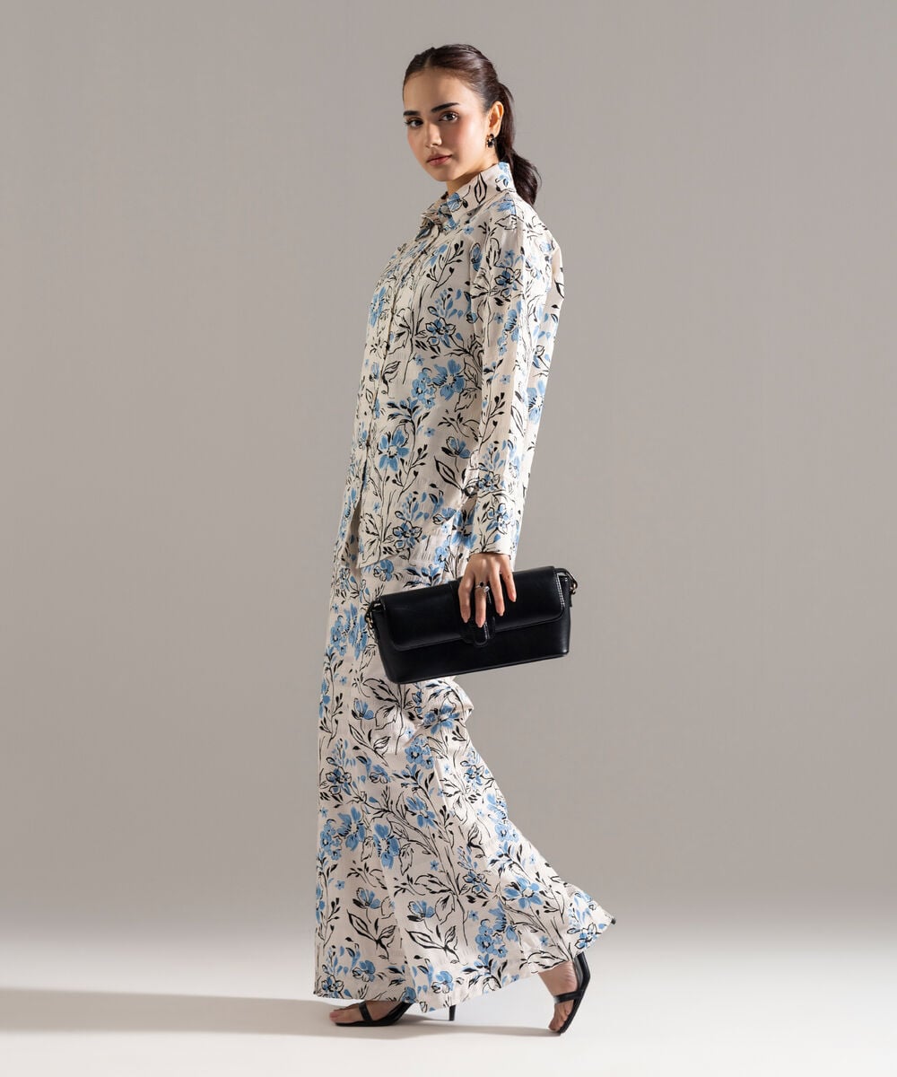 2 Piece - Printed Seersucker Suit โ Sapphire view 3
