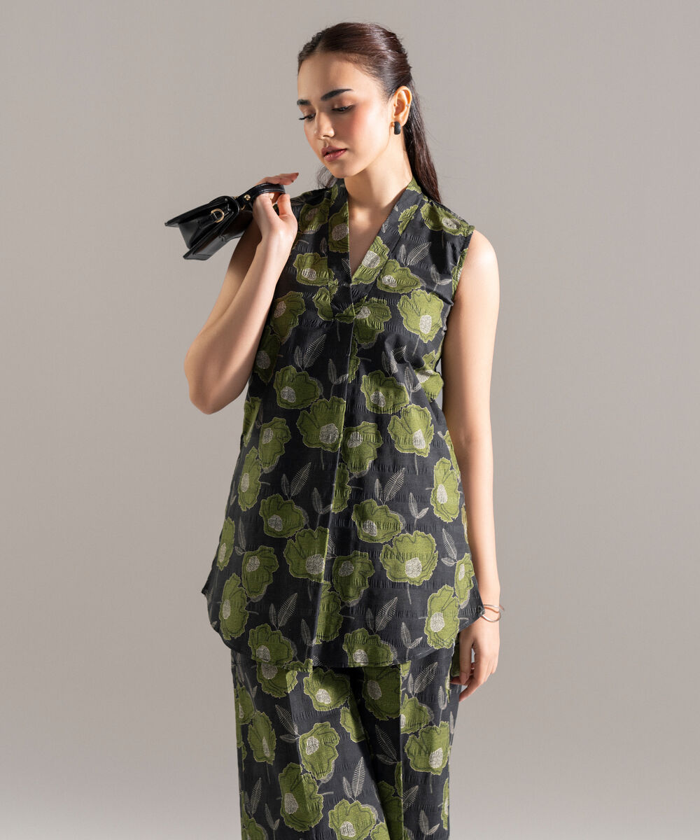 2 Piece - Printed Seersucker Suit โ Sapphire view 3