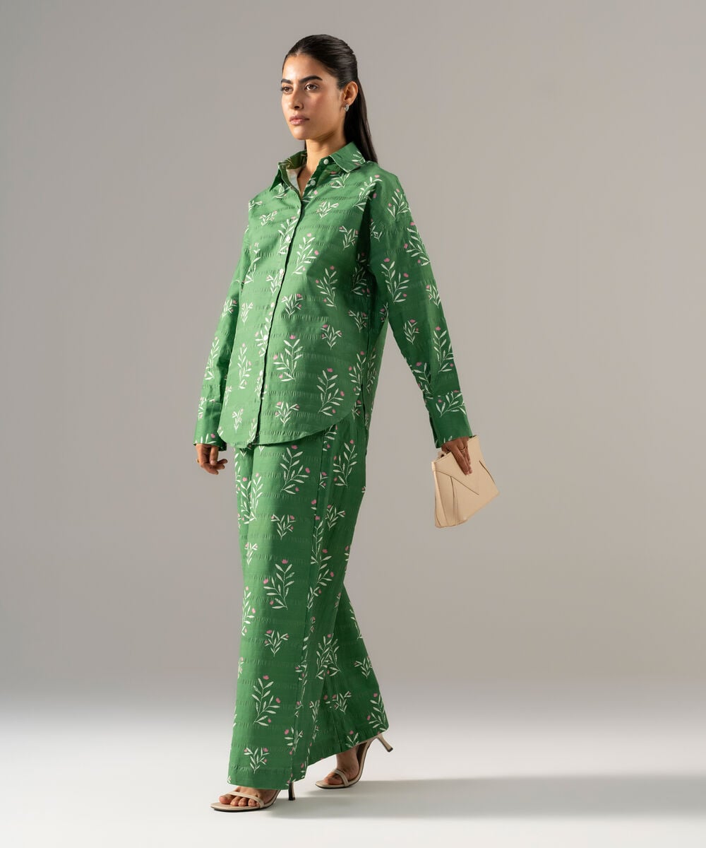 2 Piece - Printed Seersucker Suit โ Sapphire view 3
