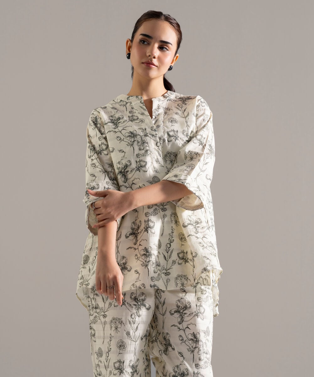 2 Piece - Printed Seersucker Suit โ Sapphire view 3