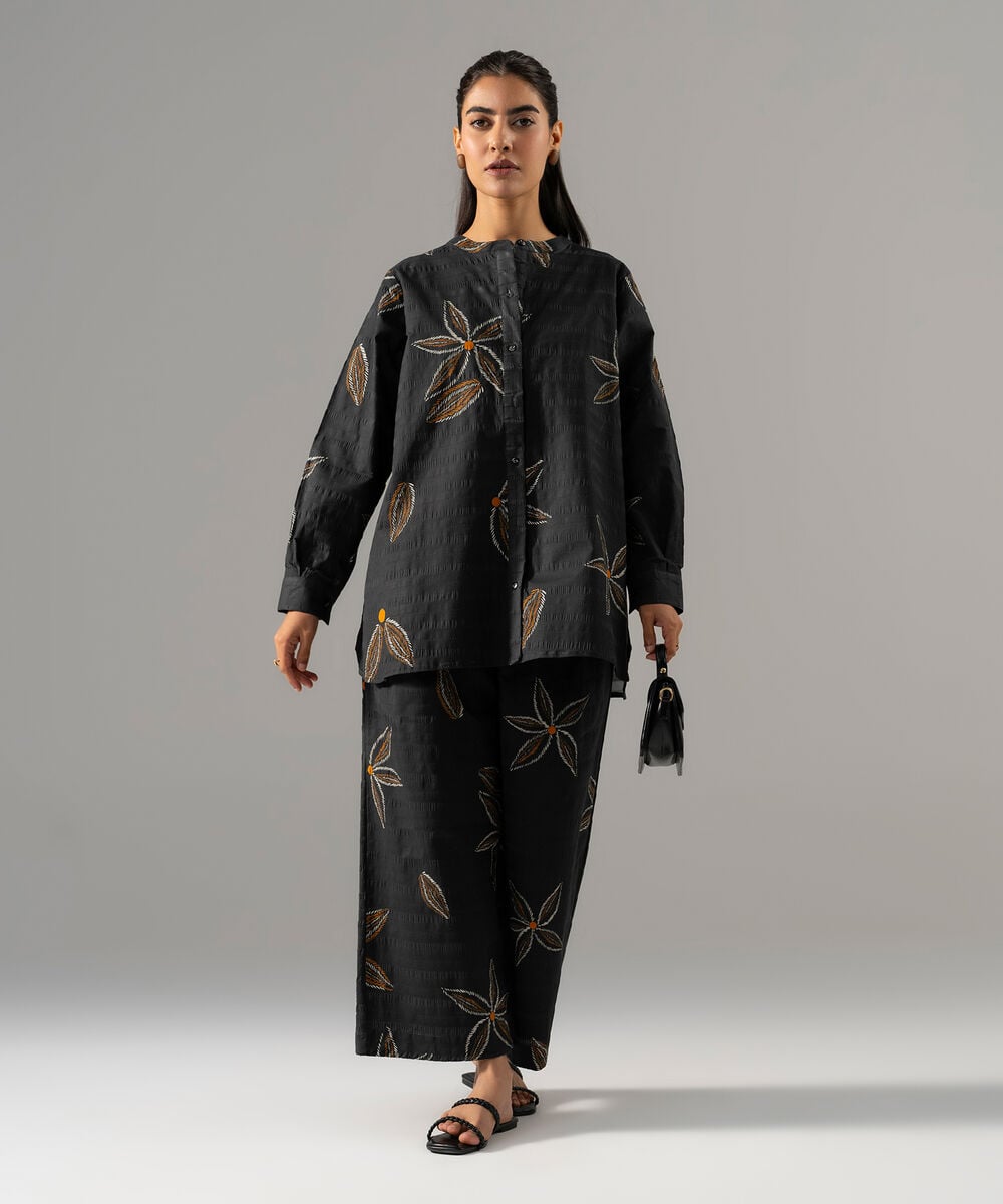 2 Piece - Printed Seersucker Suit — Sapphire