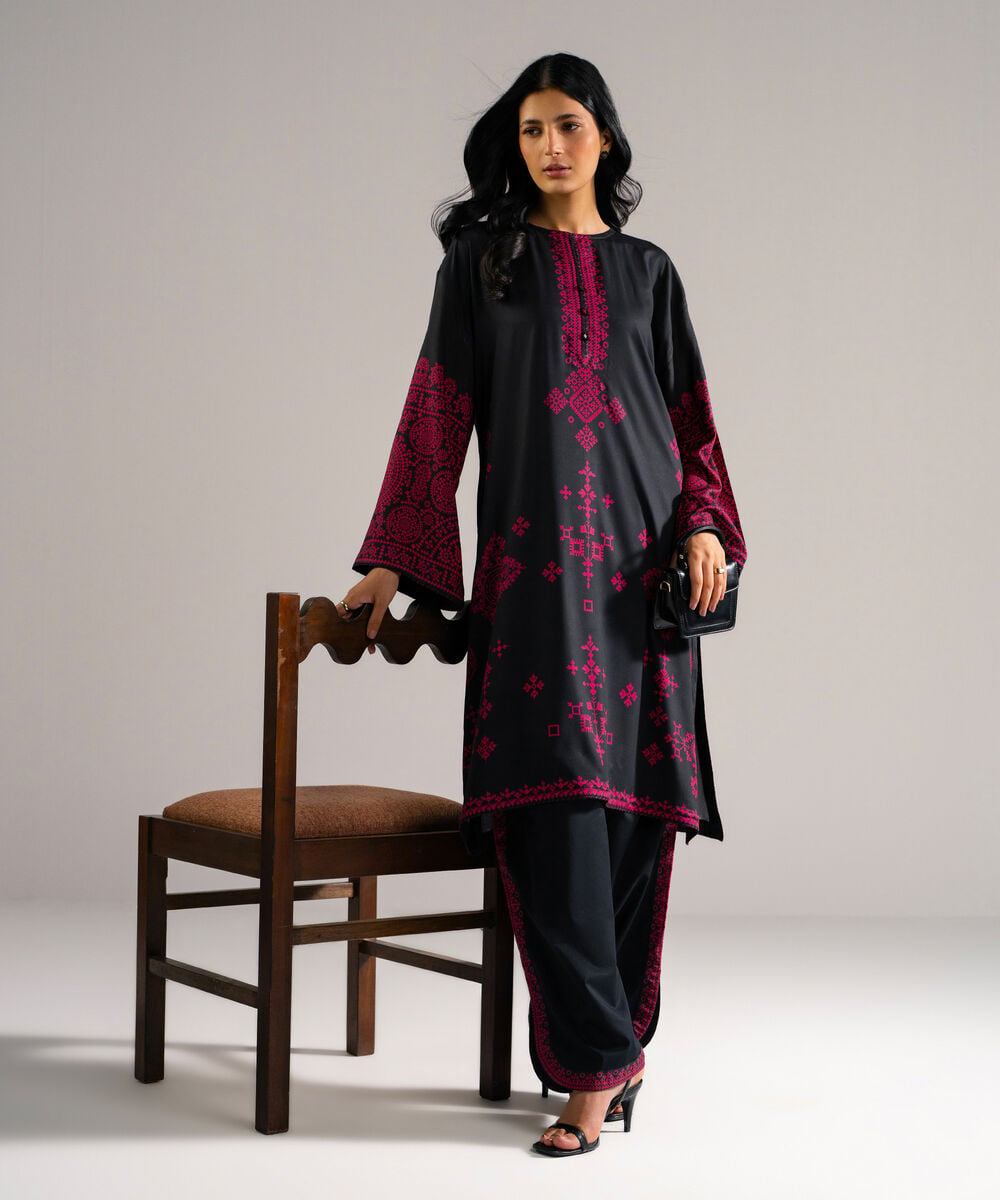 Solid Cambric Shalwar — Sapphire